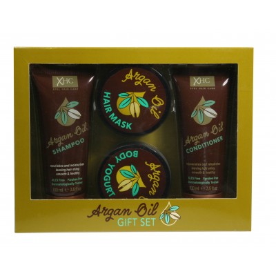 Argan Oil Box Set 4Pcs - Shampoo/Cond/Body Yogurt/Hair Mask
